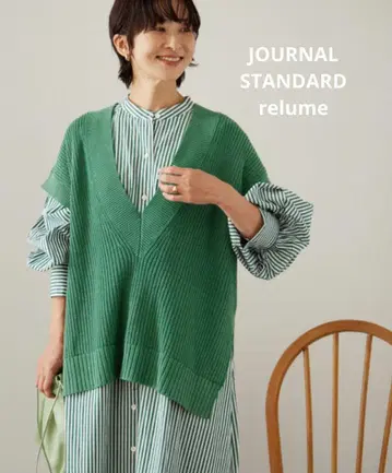 JOURNAL STANDARD relume 제품 염색 V넥 베스트