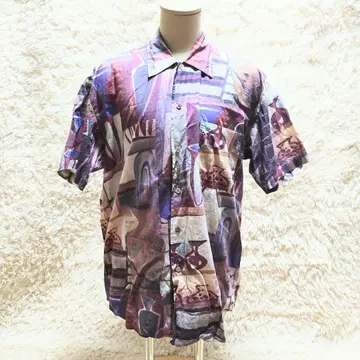 폴스미스 그래픽 셔츠 아트 올 패턴 빈티지 이탈리아 원단 M