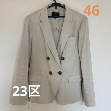 23구 린넨 혼방 더블 자켓 46