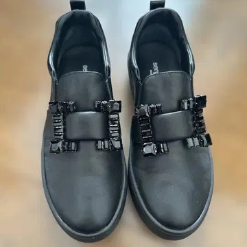 세르지오로시 블랙 가죽 로퍼