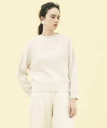 GALERIE VIE 코튼 카노코 크루넥 풀오버