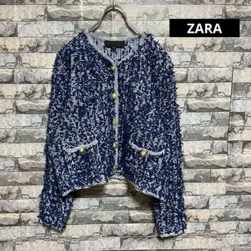ZARA 인터샤 니트 가디건 노카라 자켓 M