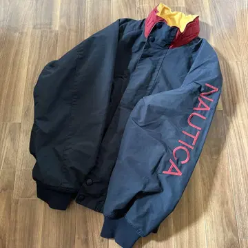 NAUTICA 자켓 블랙/빨간색/노랑