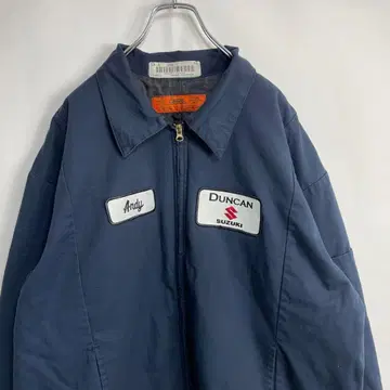 CINTAS 신타스 SUZUKI 기업 로고 워크 자켓 블루종 XL