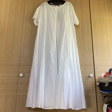 화이트 반팔 셔츠 원피스 롱 기장