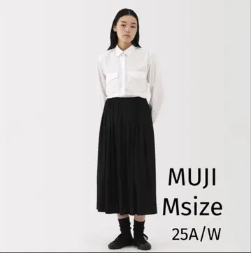 무인양품 저지 플리츠 스커트