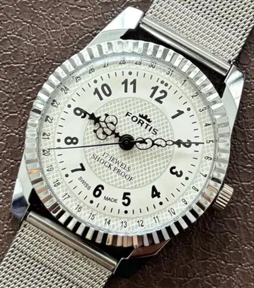 빈티지 손목시계 FORTIS 기계식 수동 와인딩 남성용 손목시계