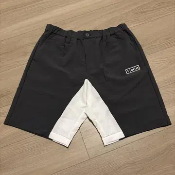 Vtwelve 그레이 화이트 하프 팬츠