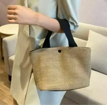 바스켓백 미니백 토트백 베이지 x 블랙