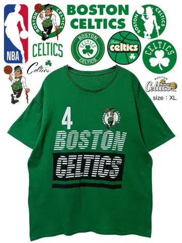 NBA 보스턴 셀틱스 셔츠 XL 그린 USA 구제 의류