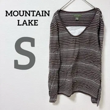 MOUNTAIN LAKE [ S ] 스트라이프 V넥 긴팔 티셔츠