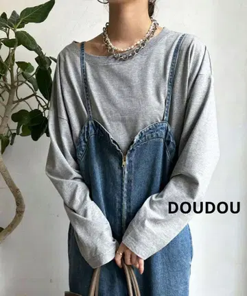 [ DOUDOU ] SAKURA 기획 BIG TEE 그레이