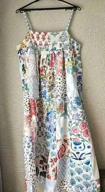 [ 새상품 ] 인도 면 블록 프린트 패치워크 원피스