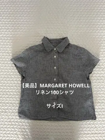 [ 새상품급 ] MARGARET HOWELL 린넨 100 깅엄 체크 셔츠