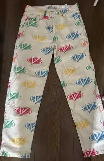 GUESS 컬러풀 로고 데님 팬츠 M32