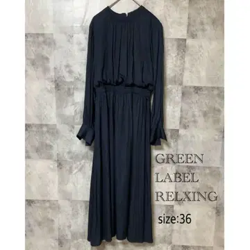 [Green label relaxing] 롱 원피스 밴딩 허리 36