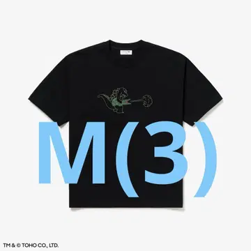 LACOSTE 고질라 프린트 T셔츠 블랙