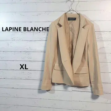 라핀 블랑슈 베이지 노카라 자켓 여성용 XL /80