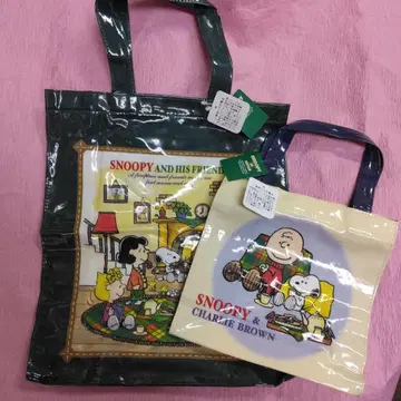 새상품 SNOOPY 스누피 x 이세탄 발수 토트백 2세트