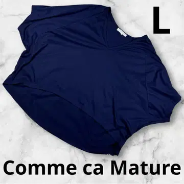[ Comme ca Mature ] 여성용 V넥 풀오버 L 네이비