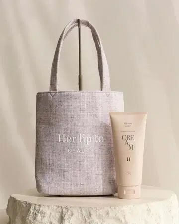 새상품 Herlipto beauty 루미네 TWEED TOTE BAG