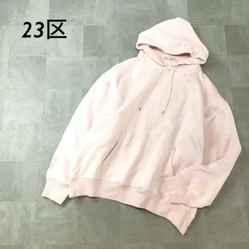 23구 코튼 풀오버 후드티 긴팔 라이트핑크