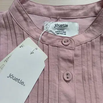 택 포함 jouetie 쥬에티 스탠드 카라 핀턱 마린 블라우스