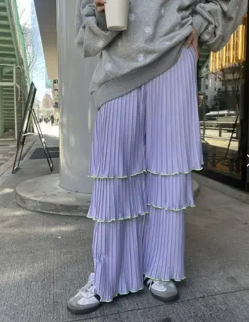 프릴 이지 팬츠 퍼플