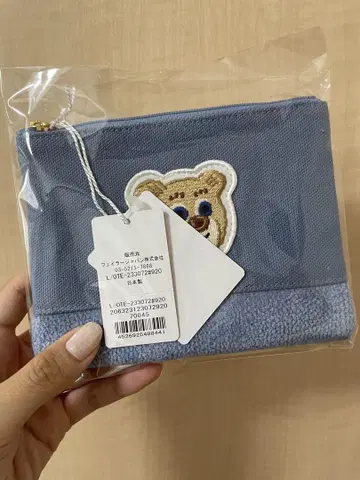 올드 테디 와펜 파우치 라이트 블루