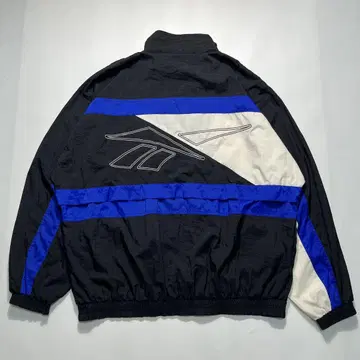 90s 리복 나일론 자켓 XL 블랙 빅 로고 7158