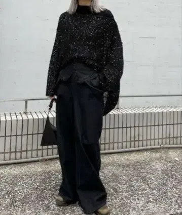 Ameri GLITTER LOOSE FITTING KNIT TOP