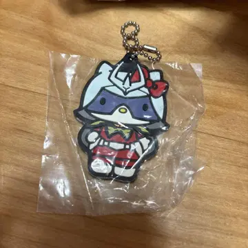 건담 x 헬로키티 캡슐 러버 마스코트 샤아 키링