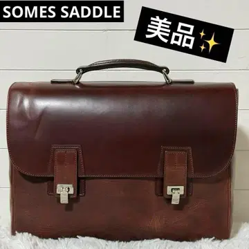 새상품급 소메스 안장 신키 가죽 코도반 비즈니스 핸드백 초레어 모델