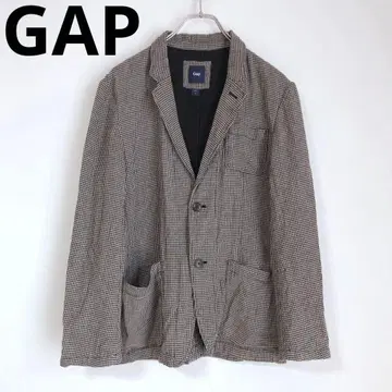 갭 테일러드 자켓 S 체크 무늬 블랙 오피스 캐주얼