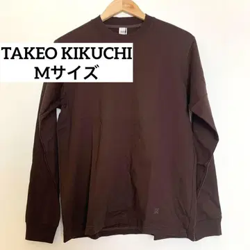 TAKEO KIKUCHI 브라운 긴팔 티셔츠 M 남성용 긴팔 티셔츠