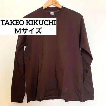 TAKEO KIKUCHI 브라운 긴팔 티셔츠 M 남성용 긴팔 티셔츠