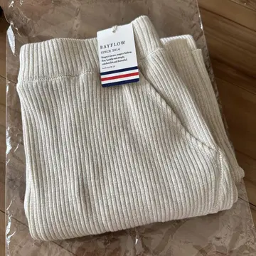 BAYFLOW 리브 스커트 아이보리