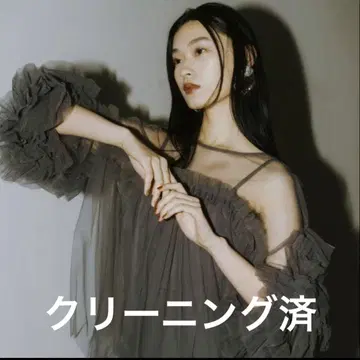 데코라티브 튤 상의 차콜