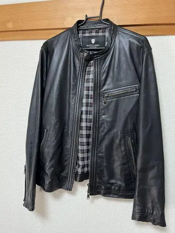 BLACK LABEL 싱글 라이더 가죽 자켓