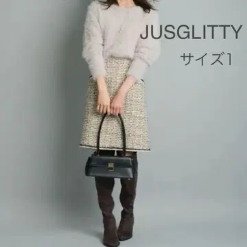 JUSGLITTY 블레이드 트위드 미니 스커트 1