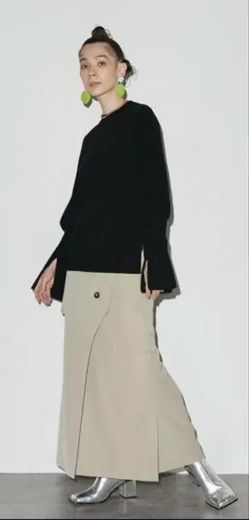 [ UN3D. ] 크로스 디자인 스커트 CROSS DESIGN SK