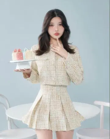Darich 팬시 트위드 숏 자켓
