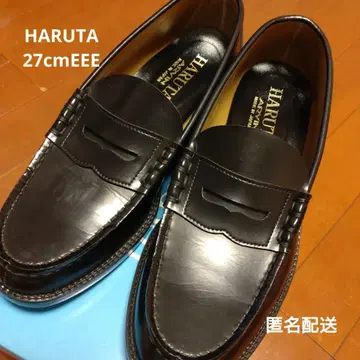 HARUTA 블랙 남성용 로퍼 27cm EEE