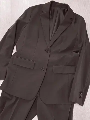 유니클로 수트 테일러드 자켓 S 스마트 앵클 팬츠 M 브라운