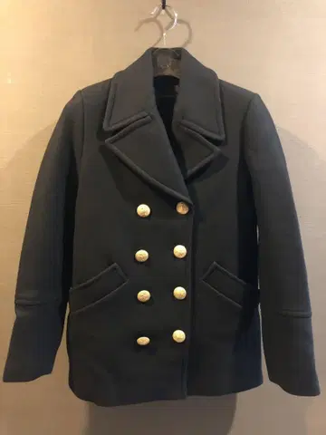 블랙 울 피코트