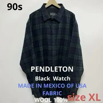 pendleton 울 셔츠 XL 블랙워치 펜들턴