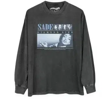 Sade 프린트 그레이 긴팔 티셔츠 L