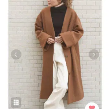 Spick & Span 노카라 코트 브라운 36