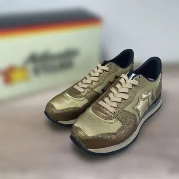 Atlantic STARS 새상품 스니커즈 25cm 골드 라메