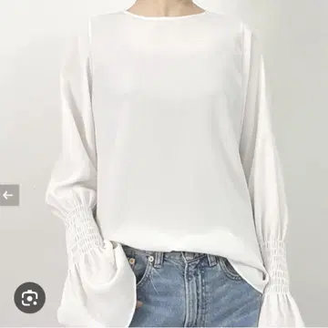 L'Appartement Shirring Blouse 화이트